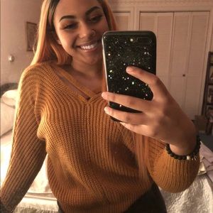 Criss Cross V Sweater